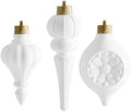 Step2 Large 3-Pack Outdoor Christmas Ornaments, Paintable DIY Holiday Decorations