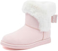 Juicy Couture Women's Slip On Winter Snow Boots Warm & Insulated Fur Lining Comfortable Fashion Booties