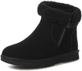 Hsyooes Snow Boots for Women Suede Leather Winter Boots Warm