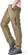 Men's hiking Snow Pants Skiing Winter Insulated Fleece lined Outdoor Water Repellent camping,walking,fishing
