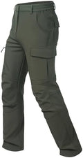 Men's Snow Pants Ski Softshell Warm Outdoor Fleece Lined Insulated Waterproof Winter Work Travel Hiking Pants
