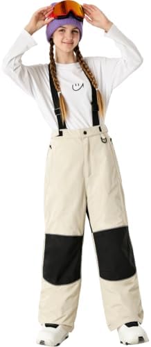 GSOU SNOW Kids Baggy Snowboard Pants Ski Bibs Girl Boy Waterproof Insulated