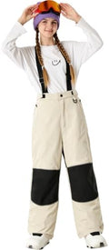 GSOU SNOW Kids Baggy Snowboard Pants Ski Bibs Girl Boy Waterproof Insulated