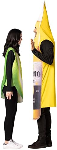 Rasta Imposta Corona Extra Beer Bottle and Ultimate Lime Slice Couples Halloween Costume Cinco de Mayo Fits Men Women 21+ of Age, Adult One Size