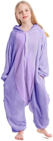 Animal Onesie Pajamas for Kids, Soft Flannel Halloween Cosplay Costume for Boys Girls