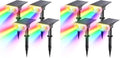 Linkind Halloween Solar Lights Outdoor Spotlight Waterproof RGB 8 Pack