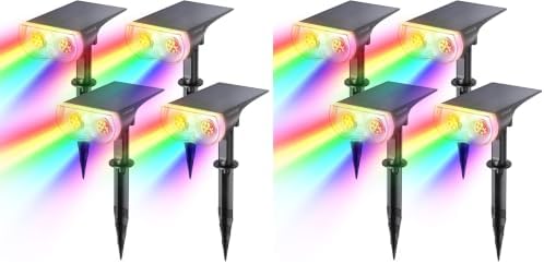 Linkind Halloween Solar Lights Outdoor Spotlight Waterproof RGB 8 Pack