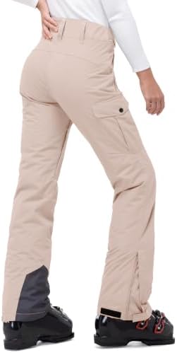 33,000ft Women's Insulated Snow Pants Waterproof Ski with Boot Gaiters