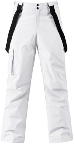 Men's Ski Snow Pants Insulated Waterproof Snowboard Cargo Pants Bibs Regular Fit