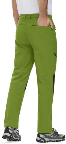 MAGCOMSEN Men's Snow Ski Winter Pants Waterproof Hiking Fleece Lined Pants