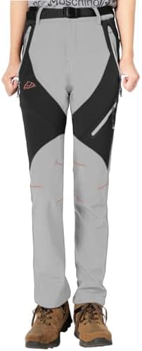 Rdruko Women's Snow Pants Waterproof Insulated Fleece Thermal Ski Hiking Snowboard Pants