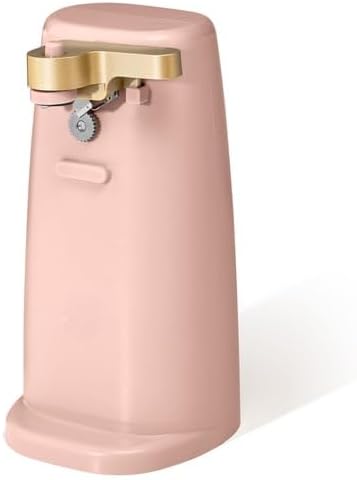 B'eautiful Easy-Prep Electric Can Opener with 70-watt motor effectively, Auto-turn & One-Touch Operation Built-in knife sharpener and bottle opener by D'rew Barry'more (Rose)