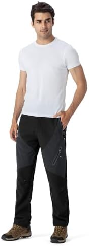 YSENTO Men's Snow Pants Fleece Lined Hiking Ski Winter Insulated Utility Work