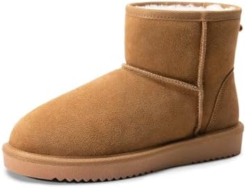 DREAM PAIRS Women's Genuine Suede Winter Mini Snow Boots