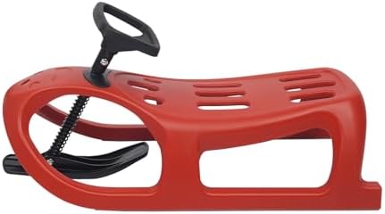 Snow Racer Sled for Kids & Teens, 35 in 220.46lbs Load Single Rider Winter Sleigh Outdoor Snow Sled with Steering Wheel & Attached Pull Rope