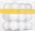 White 3.2" Large Christmas Balls - Christmas Tree Decoration Ornaments Shatterproof Hanging Balls for Birthday Halloween Holiday Wedding Decorations Set of 18pcs