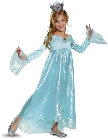 Disguise Super Mario Bros Rosalina Costume, Official Nintendo Halloween Dress Up Outfit with Crown