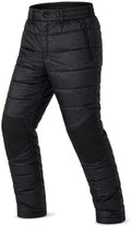Men's Winter Warm Puffer Pants Loose Utility Insulated Pants, Outdoor Windproof Ski Snow Pants