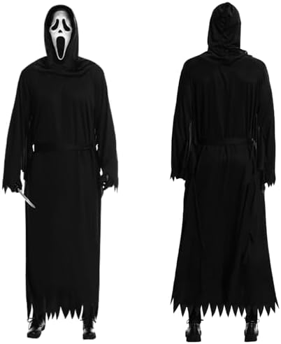 Scream Costume for Kids with Mask, Props Knife And Gloves