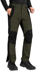 Mens Snow Ski Pants Waterproof Insulated Zipper Bottom Leg