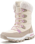 HOBIBEAR Women's Waterproof Winter Snow Boots Lightweight Warm Faux Fur Lined Mid-Calf Booties