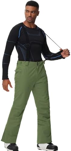 Men's Snow Ski Pants Insulated Waterproof Warm Winter Snowboard Bibs