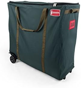 TreeKeeper [Multi Use Christmas Decoration Rolling Storage Bag] - Self Standing Container with ID Tag Holder for Easy Identification - Wheeled Garland Storage and Other Miscellaneous Decor Storage