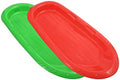 Superio Toboggan Snow Sleds for Kids and Adults, 36"/48" Heavy Duty Plastic Sliders with Handles and Hole for Pull Ropes- Kid and Adult Winter Fun
