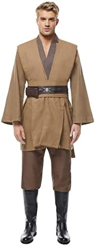 Cosplaysky Men's Tunic Cosplay Costume Halloween Robe Hooded Uniform