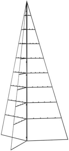 Metal Christmas Tree, 70.9 in Modern DIY Xmas Display, Black