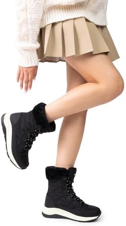 DREAM PAIRS Women's Mid Calf Warm Winter Snow Boots