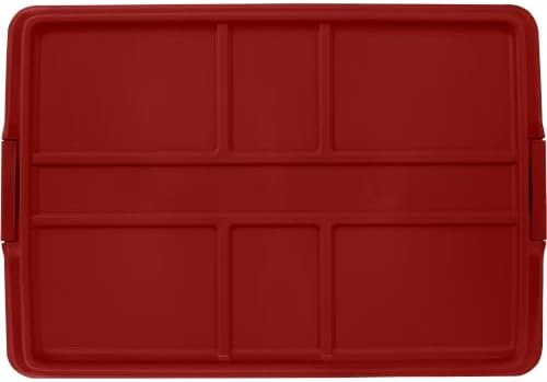 Holiday Storage Bins Clear 72Qt Stackable 6-Pack