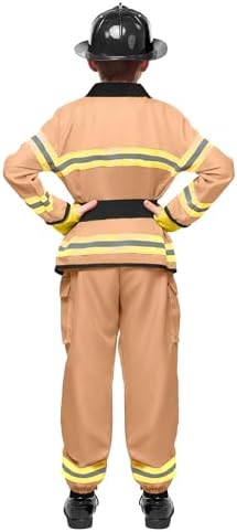 Spooktacular Creations Halloween 14PCS Firefighter Costume for Kids, Boys Fireman Costume with Toys Set for Toddler RolePlay