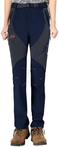 Rdruko Women's Snow Pants Waterproof Insulated Fleece Thermal Ski Hiking Snowboard Pants