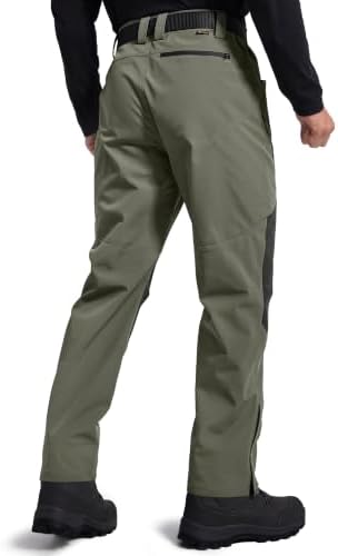 FREE SOLDIER Men's Waterproof Ski Pants Winter Thermal Pants