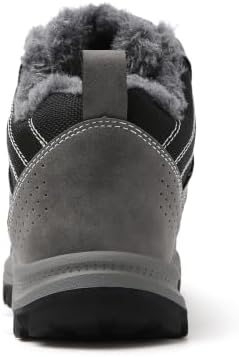 TSIODFO Men's Waterproof Snow Boots Leather Hiking Boot