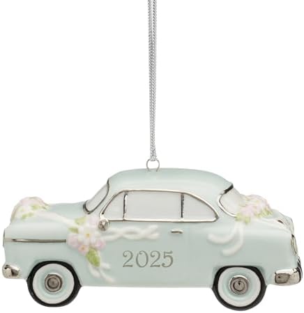 Lenox 2025 Just Married Vintage Car Christmas Hanging Ornament