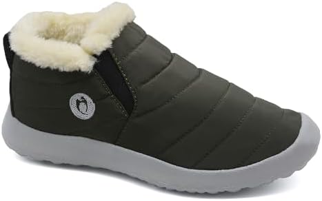 Winter Boots for Women Lightweight Comfortable Plush Waterproof Stylish Solid Color Ladies Ankle Shoes