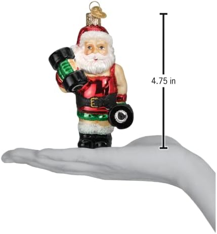 Old World Christmas Bodybuilder Santa Tree Ornament