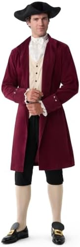 Spooktacular Creations 7pc Halloween Colonial Costume Men, Founding Father Costume for Themed Party
