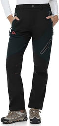 TBMPOY Women's Fleece Lined Ski Snow Pants Waterproof Winter Cargo Hiking Warm Thermal Softshell Insulated Outdoor Pant
