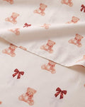 Christmas Sheet Set, Teddy Bears, Holiday Xmas Bedding Set - Full Size