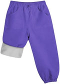 QBK Toddler Snow Pants Fleece Lined Waterproof Ski Pants for Boys & Girls