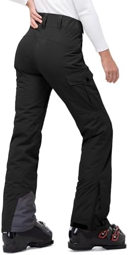 33,000ft Women's Insulated Snow Pants Waterproof Ski with Boot Gaiters