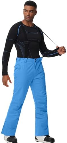 Men's Snow Ski Pants Insulated Waterproof Warm Winter Snowboard Bibs