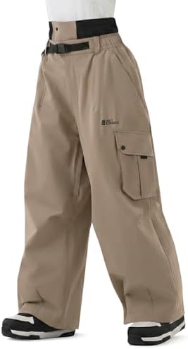 Mens Womens Snowbaord Pants 3L Baggy Snow Ski Pants