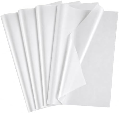 White Tissue Paper - 50 Sheets Wrapping Paper for Gift Bags Boxes