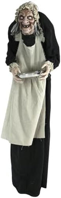 Haunted Hill Farm Life-Size 5.0-Ft. Talking Zombie Maid Animatronic