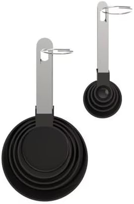Stainless Steel Black & Silver Measuring Spoon & Cup Set, 6009869-A