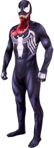 MARVEL Venom Adult Zentai Halloween Costume - Spandex, Invisible Zippers, Wrist Openings